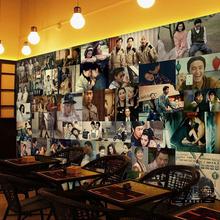 香港画报老电影海报壁纸复古怀旧影视港式茶餐厅港风背景墙纸