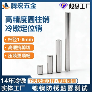 精密实心圆柱销 自动化设备固定销轴杆径1-8mm不锈钢定位光轴