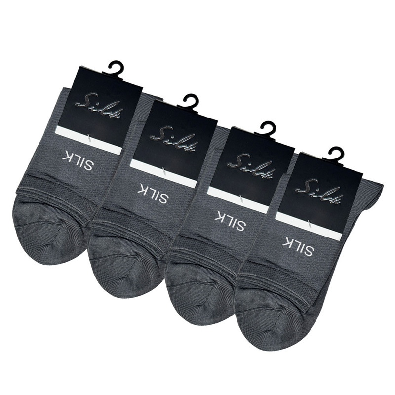 Mulberry Silk Socks for Men and Women Mid-Calf Socks Summer Breathable and Deodorant 6A Silk Antibacterial Blended Silk Socks