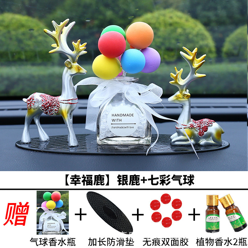 Yilu Ping An センターコンソール車の装飾品かわいい鹿樹脂工芸品クリエイティブホームインテリア用品|undefined