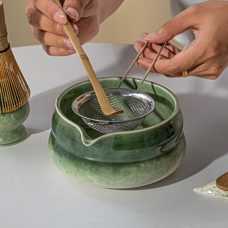 日本製ギフトボックスセット クロスボーダーインスタイル 抹茶ボウル 抹茶ティーセット 百本立陶器 クロスボーダー限定|undefined