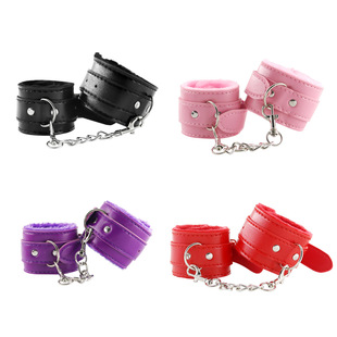 Bundle Bondage Criminal Tools Erotic Handcuffs SM Leather Stuffed Handcuffs Cross-border Passion Adult Sex Toys