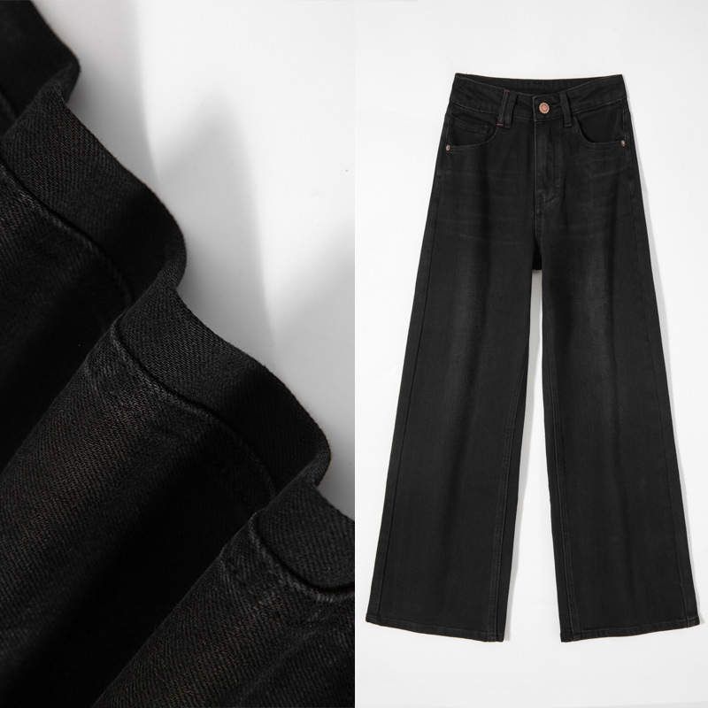 Fall 25: Lee Cooper Style Wide-Leg Pants with Three-Dimensional Back Pocket and Red Embroidered Design, Narrow Fit