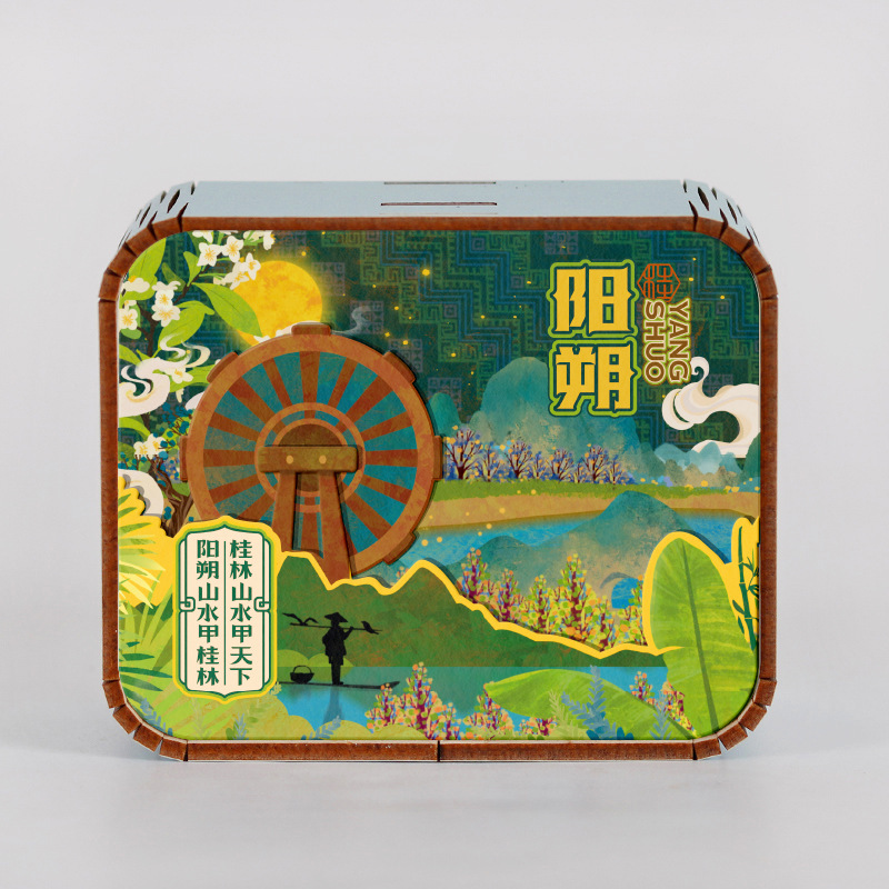 オリジナルアモイ重慶南京西安都市動態オルゴールオルゴールオルゴール観光記念品|undefined