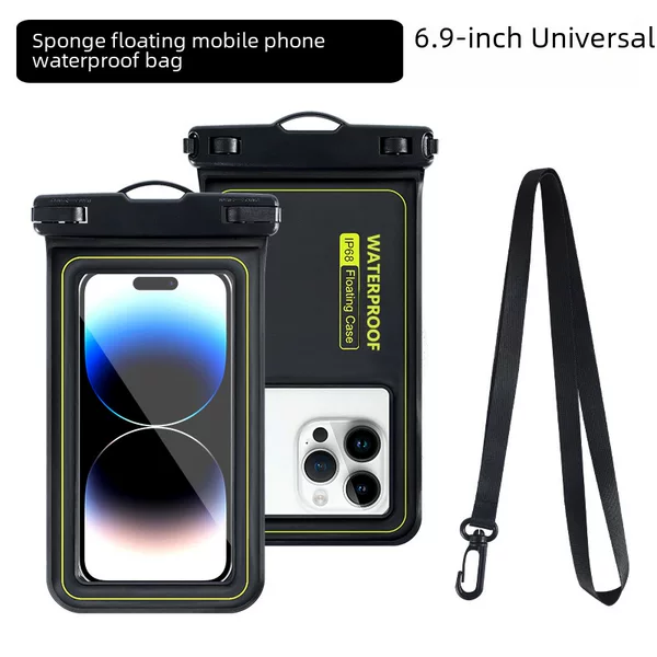 Factory Direct New sponge mobile phone waterproof bag outdoor swimming drifting diving touch screen floating waterproof bag
