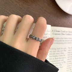 Lan Zhi 925 Silver Ring Personalized Simple Open Finger Ring Instagram Style Influencer Pure Silver Ring Non-Fading Unique Wholesale