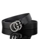 Men's leather belt letter automatic buckle stainless steel Korean business casual pants belt first layer cowhide belt men