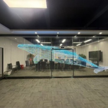Indoor LED crystal film screen, film-coated LED display screen, glass screen P4 P6.25 P8 P10 high-brightness soft screen