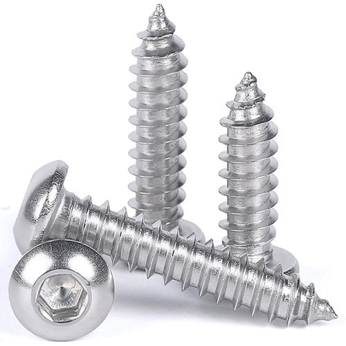 Grade 8.8 high-strength nickel-plated hexagon socket head self-tapping screws carbon steel pan head hexagon socket self-tapping screws M3/M5