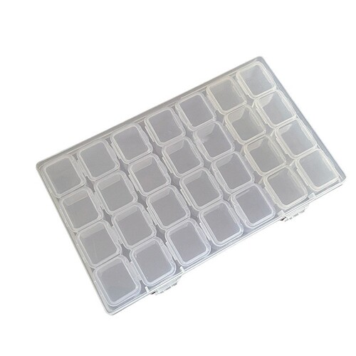 Transparent dust-proof divider plastic storage box portable earring storage magic box small anti-oxidation jewelry box