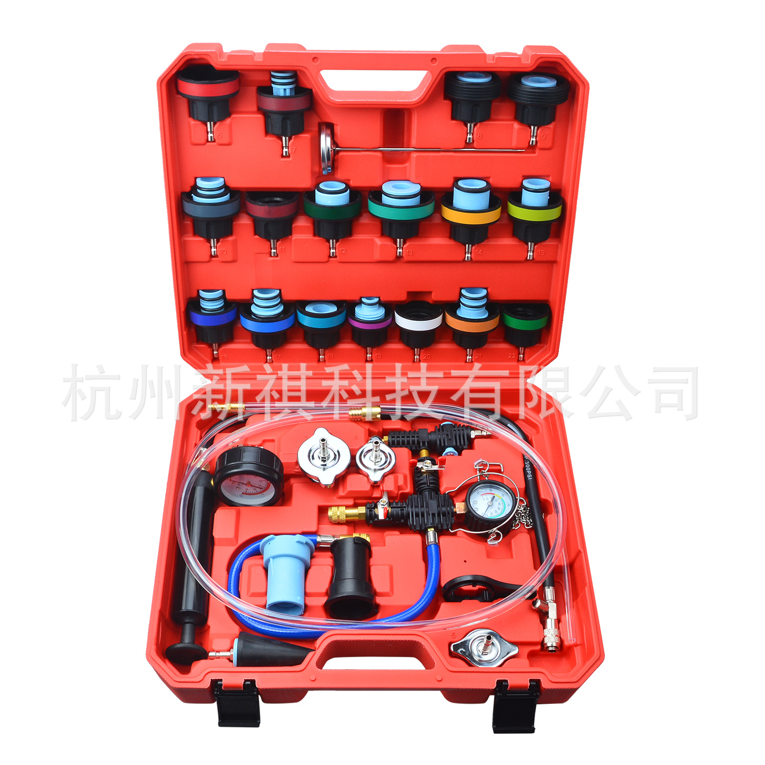 28件套水箱压力检测表测漏仪真空式冷却液水箱水更换器工具