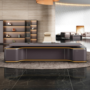 Boss Desk, President, Chairman's Desk, High-End Executive Desk, Manager's Office Desk, Office Desk and Chair Combination