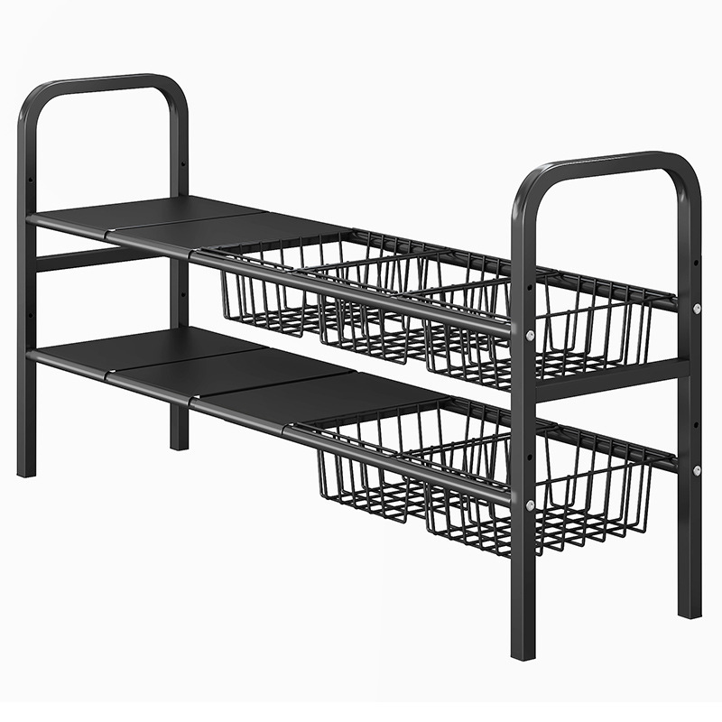 Estante de almacenamiento de armario para almacenar armario de baño lavabo debajo del fregadero en capas dentro de cocina y baño marco de acabado doméstico