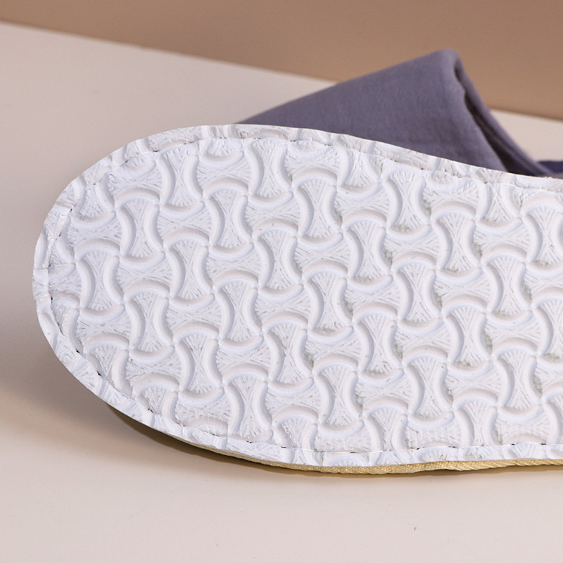 Zapatillas desechables de hotel de cinco estrellas al por mayor salón de belleza especial residencial antideslizante logotipo fijo
