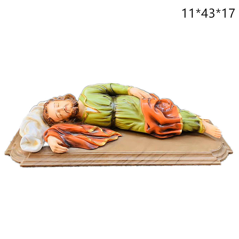 40cm transfronterizos dormir José dormir mirando la luz personajes regalos de la iglesia familia decoración de la sala de estar artesanía