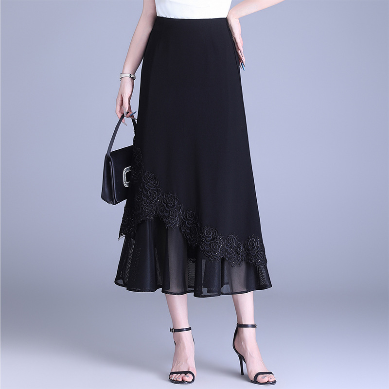 Elegant design summer long skirt