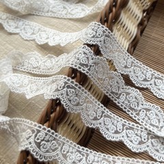 優質蕾絲邊波浪網紗刺繡裝飾輔料手工diy材料衣服寬2.5cm