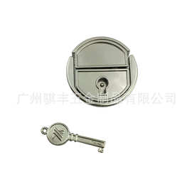 骐丰圆形金属木盒扳锁   可滴胶带钥匙礼盒锁
