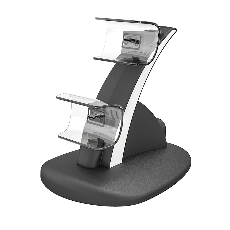 Blue LED Aircraft Charging Dock for PS5 Dual Controller with Charging Cable