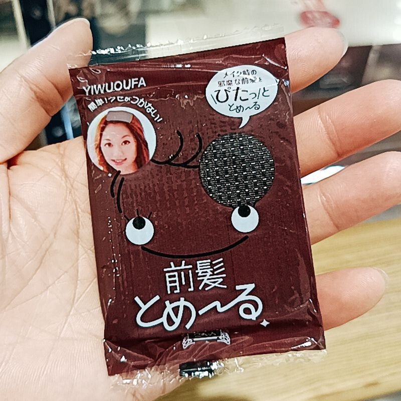 女性の細い髪用の粘着ヘアステッカー、シンプルな黒のマジックステッカー、大人用粘着ヘアアクセサリー、ネットセレブのホットスタイル|undefined