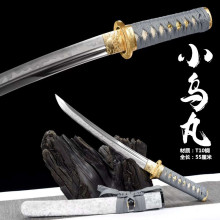 龙泉市刀剑东洋居合12寸T10烧刃仕上研日式小乌丸手工锻打未开刃