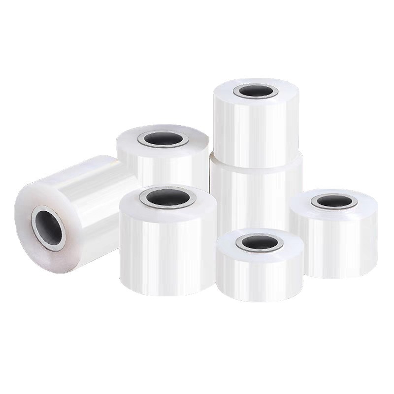 Película estirable, película de embalaje, PE, rollo pequeño, caja de embalaje para llevar de 5cm, película de plástico sellada, película de embalaje estirada industrial pequeña