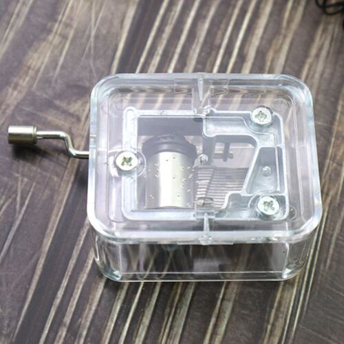 Acrylic Music Box Hand-Crank Transparent Eight-In-One Music Box Student Creative Gift Children's Birthday Gift DIY Toy