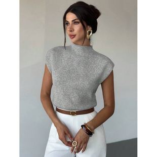 U 93157 Two color half turtleneck knit vest �pɫ����Iᘿ���