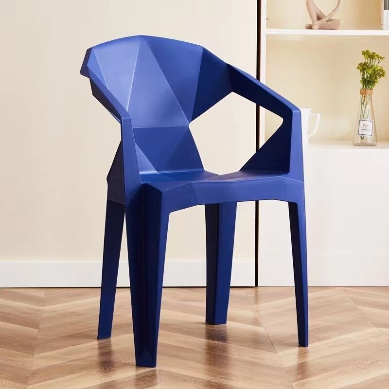 厚みのあるプラスチック製の椅子、業務用背もたれ付きダイニングチェア、アームレスト、屋台のダイニングテーブル、ホームレストラン、極厚のプラスチックスツール|undefined