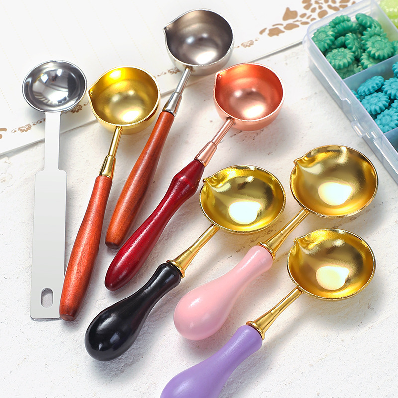 【火漆用品】 香薰白蜡 火漆勺子 火漆印章密封工具 火漆炉子用勺