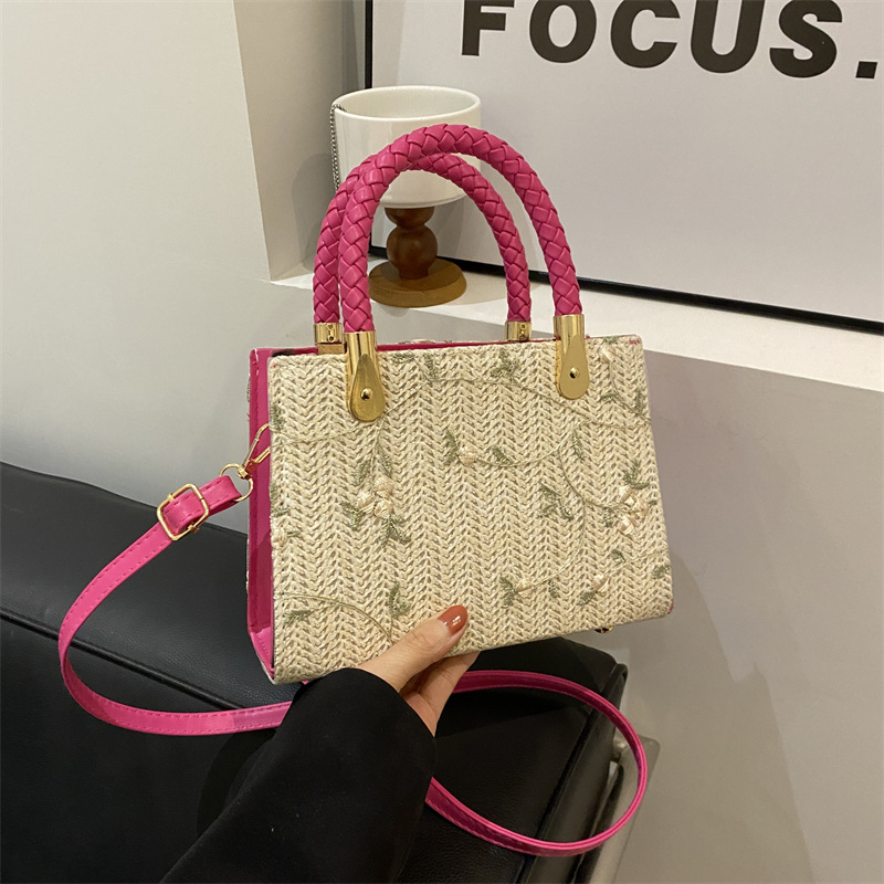 Bolsos de paja para mujer 2024 nuevo bolso tejido junto al mar