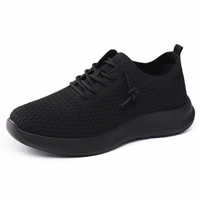 Zapatos de hombre, zapatos casuales de pareja, zapatos individuales transpirables de poliuretano, zapatos de boca baja con cordones, zapatos de malla ligeros y cómodos para hombre