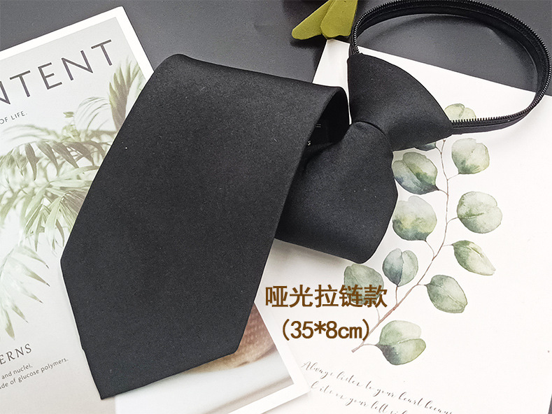 En stock color sólido negro cremallera lazo de los hombres y las mujeres perezoso moda casual mate brillante camisa decorativa mano golpeando