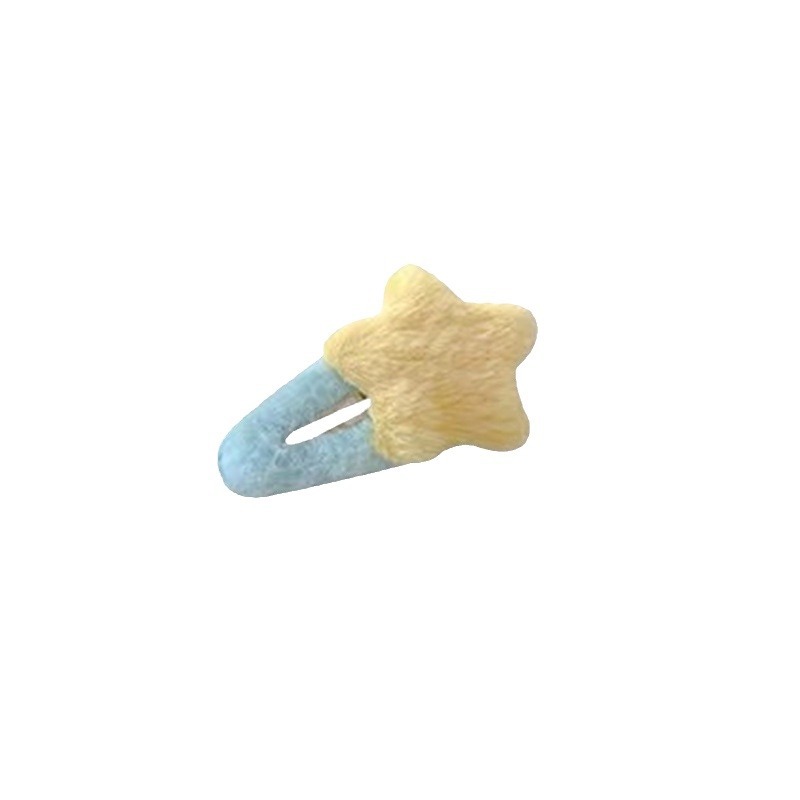 Nueva peluda BB clip estrella clip súper lindo cálido clip estudiante lado flequillos pelo roto clip lateral dulce niña accesorios para el cabello