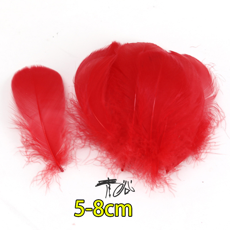 Fábrica directa pequeña serie de plumas rojas DIY accesorios accesorios de artesanía ropa accesorios escenario plumas