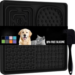 アマゾンで人気のシリコン吸盤ペット用犬用舐めマット、ゆっくり食べるための餌、犬のトレーニング、犬の入浴、安定剤