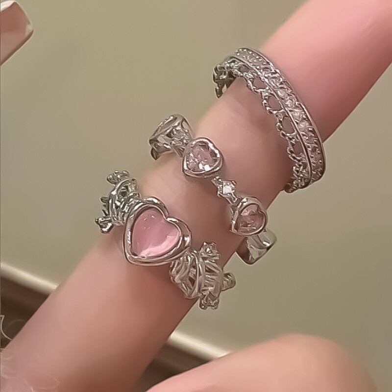 欧米の越境した新型の創意シンプルでファッション的な気質の女性のアクセサリーのカードの八卦の蝶の指輪の9セット|undefined