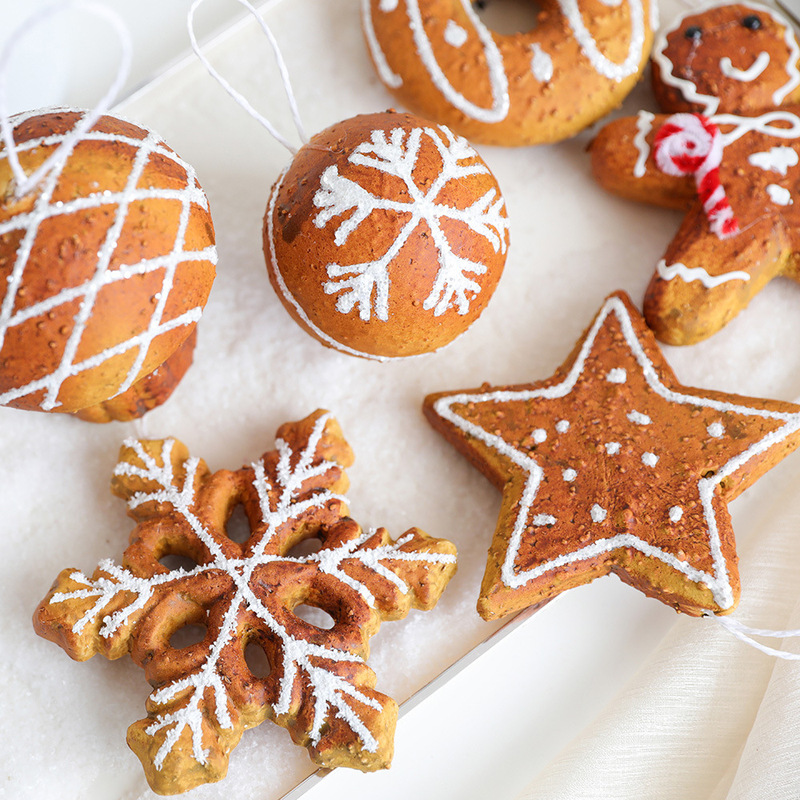 クリスマス装飾ビスケット人ストラップ姜パイ人雪花ドーナツ泡ストラップクリスマスツリー装飾家庭ストラップ|undefined