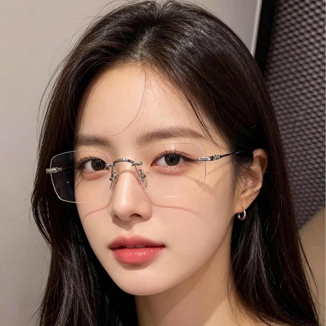 Photochromic Anti-Blue Light Reading Glasses, Rimless Flat Lenses, Popular on Live Streaming, Ready-Made Reading Glasses for the Elderly