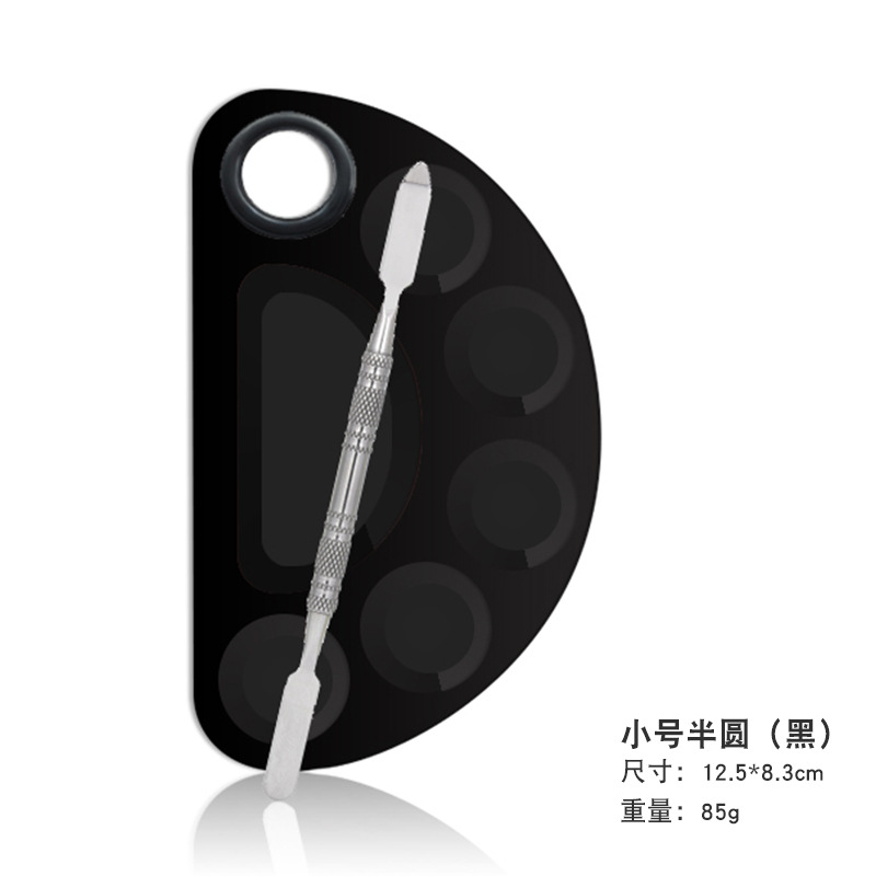 Mini maquillaje de Acero Inoxidable base de uñas de arte paleta al por mayor anillo de tamaño pequeño anillo de maquillaje paleta traje