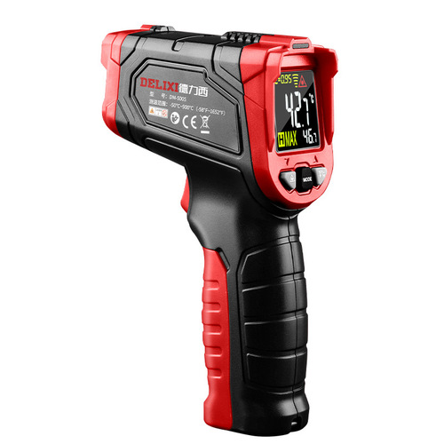 Delixi Infrared Thermometer Commercial Handheld Industrial Thermometer Convenient Oil Temperature Gun Electronic Thermometer Wholesale
