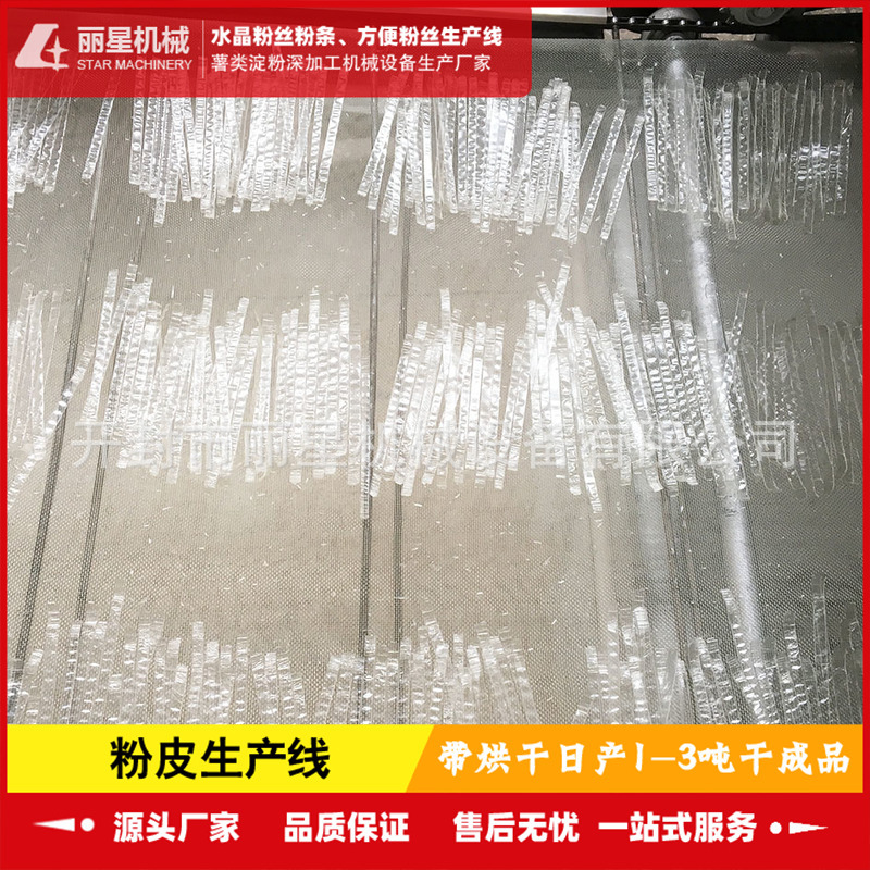 涂布铺浆粉皮生产线，丽星自动化粉皮机带烘干适合办厂用