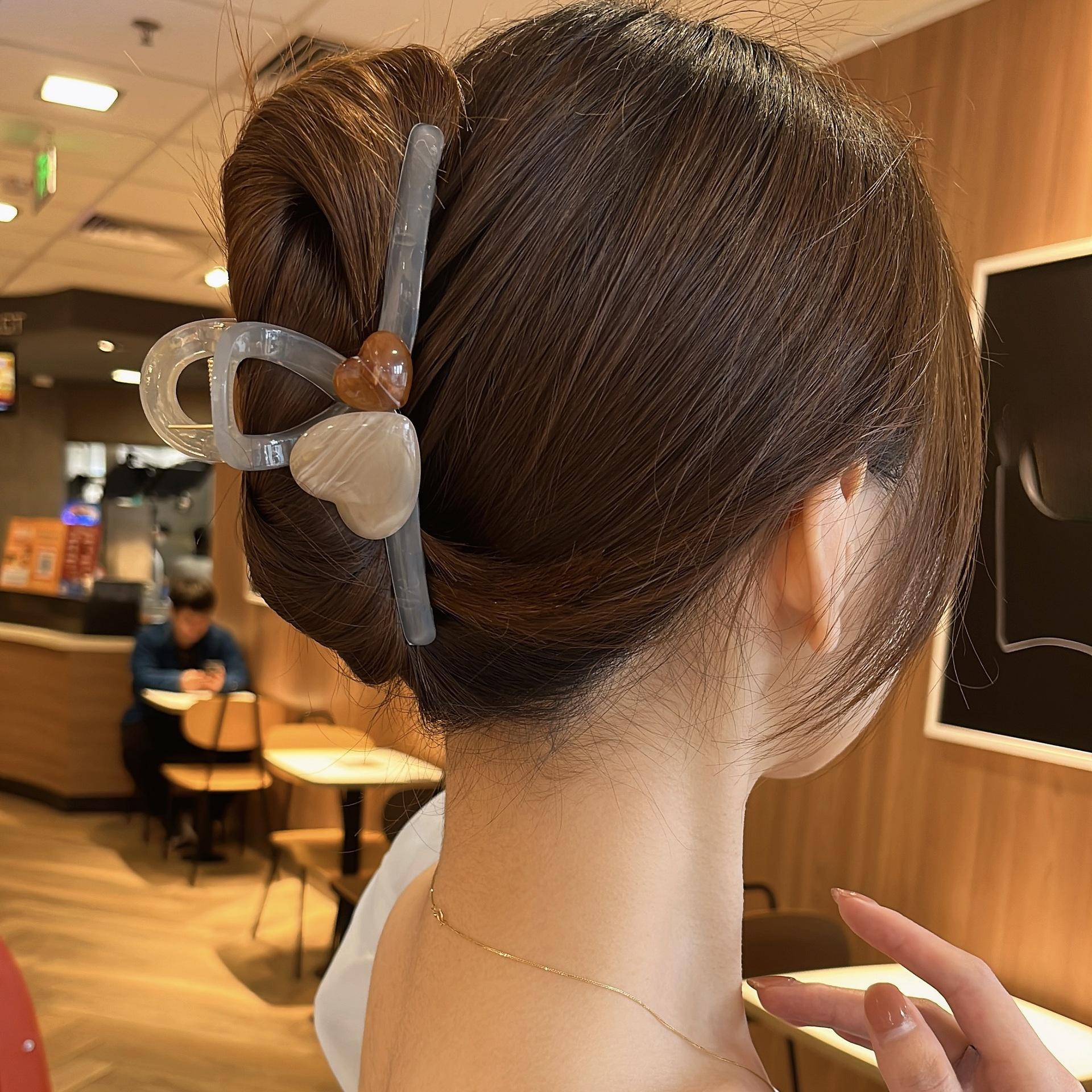 Back of Head Large Grab Clip Shark Clip Hair Clip Hair Accessories Disc Hair Ins Advanced Sense Half-Tie Hair Accessories Headwear_voghion.com