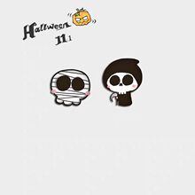 一送一万圣节耳饰品骷髅搞怪学生少女耳钉可爱银耳针不对称无耳洞