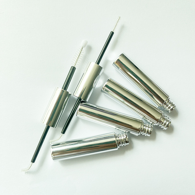 122x13mm双头睫毛胶水瓶PETG注拉吹瓶电镀银色 SEAL BOND分装瓶