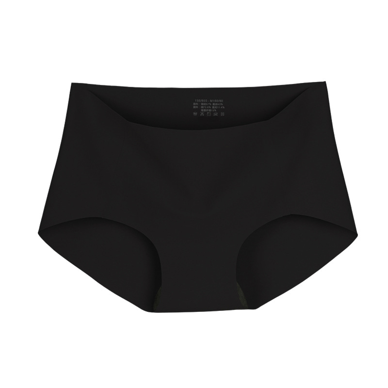 【33色】7A抗菌日本製アイスシルクミッドウエストシームレスショーツ女性用薄手モダールガールズショーツ