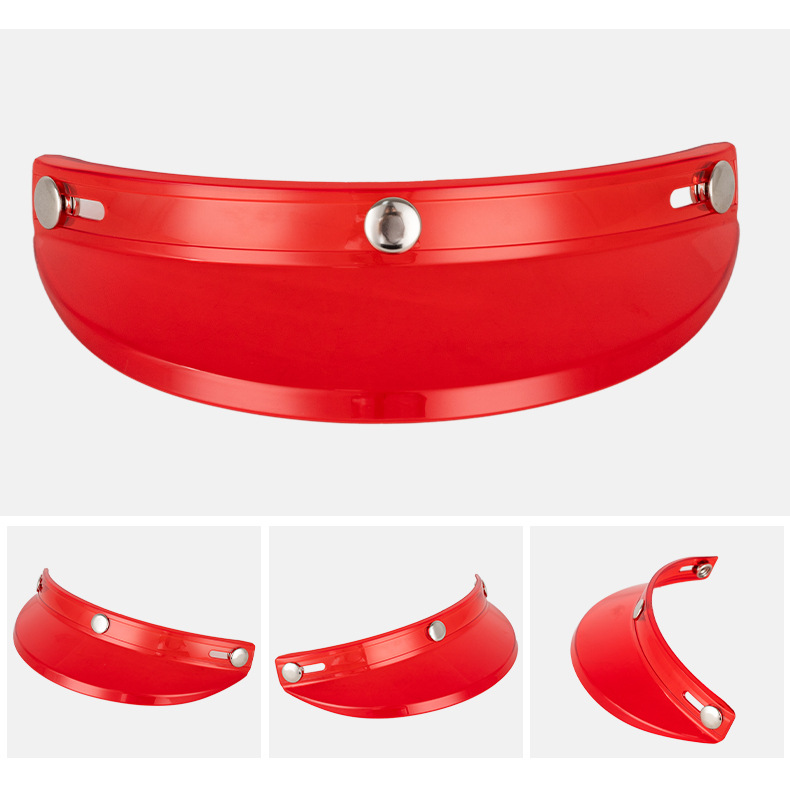 Retro Motorcycle Helmet Special Visor 3/4 Helmet Visor Electric Vehicle Helmet Three-Button Sunshade Visor My02