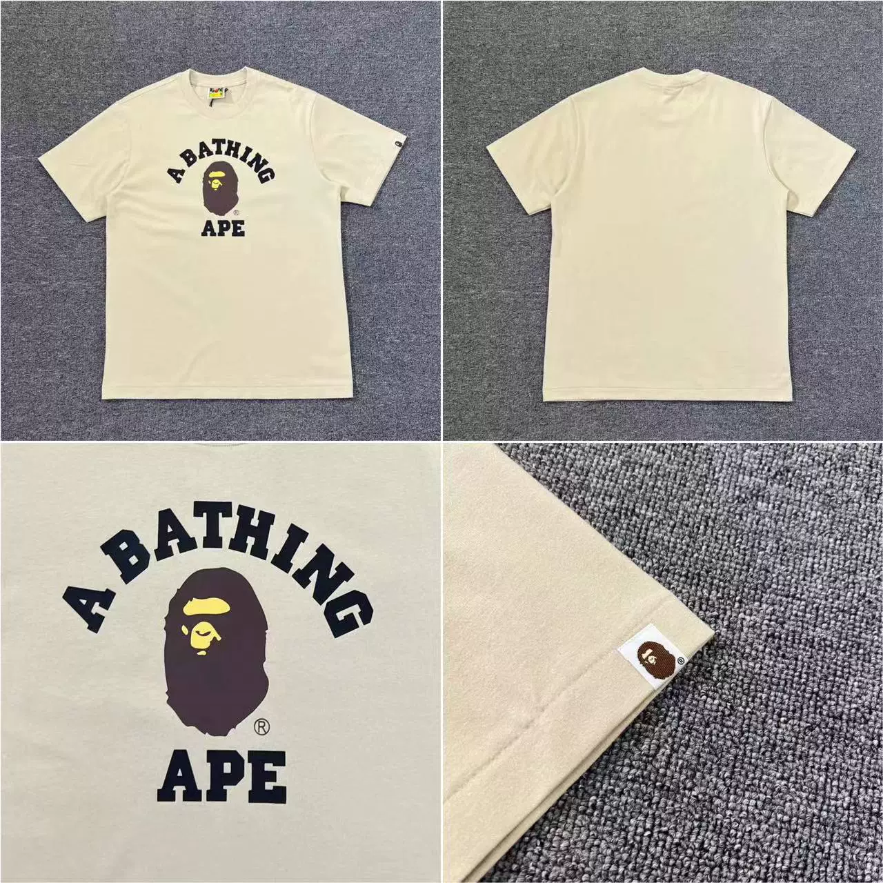 Стильный брендовый топ BAPE с половинными рукавами TEE для мужчин и женщин, камуфляж голова обезьяны, высокого уровня, свободный крой, короткий рукав