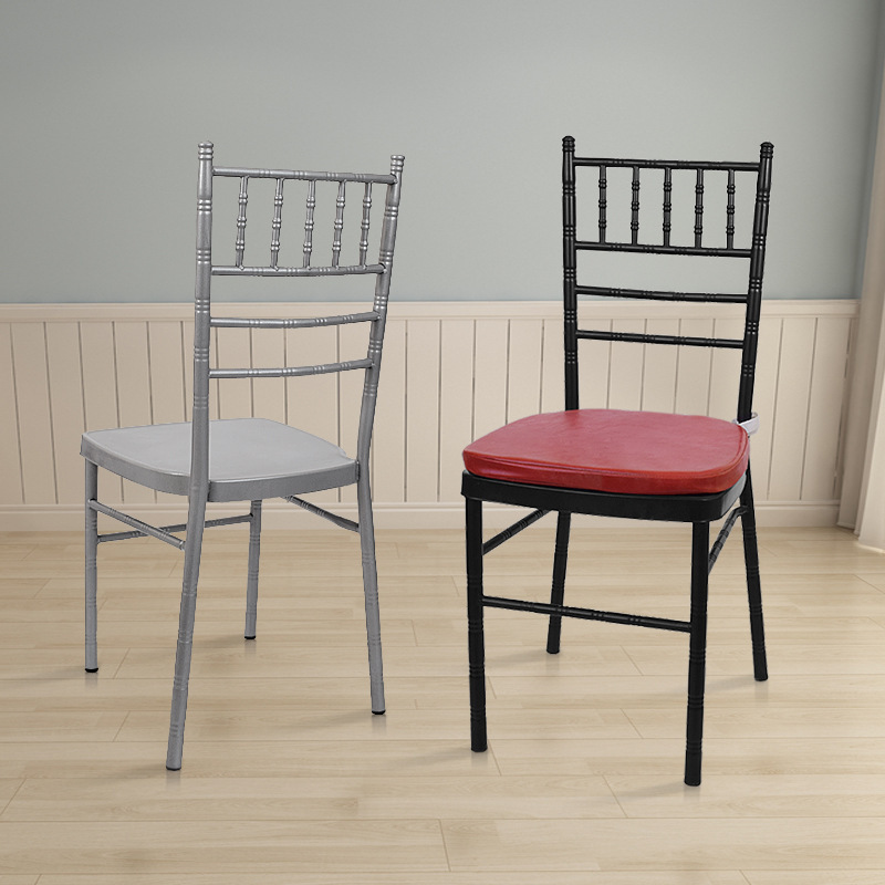 Silla de bambú de metal de estilo europeo, banquete de hotel, silla de decoración de boda al aire libre, silla de bambú de pintura de metal de varios estilos