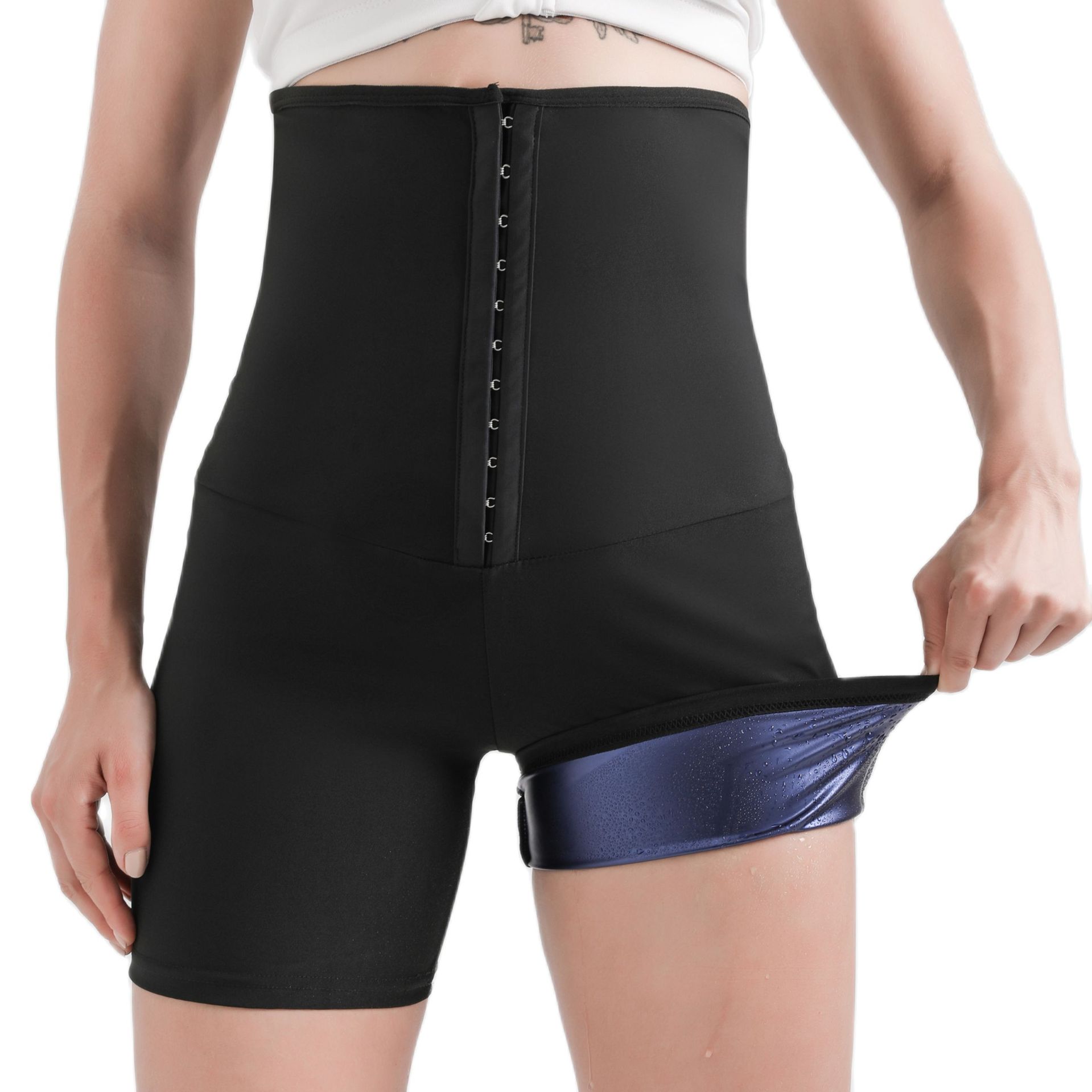 Pantalones de cuerpo de Amazon para mujer, deportes de cintura alta, fitness, ropa de sudor violento, pantalones de sudor de yoga con botones europeos y americanos, pantalones de cintura y abdomen